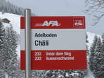 (200'953) - AFA-Haltestelle - Adelboden, Chli - am 12. Januar 2019