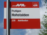 (207'912) - AFA-Haltestelle - Frutigen, Hohstalden - am 14.