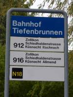 (164'959) - AZZK-Haltestelle - Zrich, Bahnhof Tiefenbrunnen - am 17.