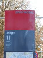 (167'744) - Bernmobil-Haltestelle - Bern, Holligen - am 13. Dezember 2015