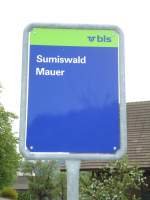(133'509) - bls-bus-Haltestelle - Sumiswald, Mauer - am 30.