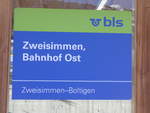 (200'218) - bls-Haltestelle - Zweisimmen, Bahnhof Ost - am 25.