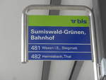 (217'973) - bls-bus-Haltestelle - Sumiswald-Grnen, Bahnhof - am 14. Juni 2020