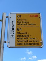 (170'104) - BLT-Haltestelle - Oberwil, Hslimatt - am 16.
