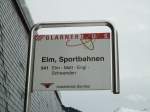 (142'584) - GlarnerBus-Haltestelle - Elm. Sportbahnen - am 23. Dezember 2012