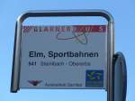 (166'138) - GlarnerBus-Haltestelle - Elm, Sportbahnen - am 10.