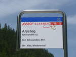 (226'455) - GlarnerBus/AS-Haltestelle - Schwanden GL, Alpsteg - am 12. Juli 2021