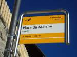 (132'484) - PostAuto-Haltestelle - Leysin, Place du Marche - am 6. Februar 2011