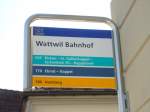 (133'154) - Ostwind-Haltestelle - Wattwil, Bahnhof - am 23. Mrz 2011