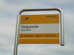 (138'427) - PostAuto-Haltestelle - Spiezwiler, Stegweide - am 6. April 2012