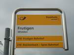 (138'442) - PostAuto-Haltestelle - Frutigen, Winklen - am 6. April 2012