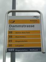(138'694) - PostAuto-Haltestelle - Mhlin, Dammstrasse - am 6. Mai 2012