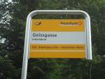 (140'188) - PostAuto-Haltestelle - Interlaken, Geissgasse - am 30. Juni 2012