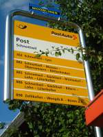 (146'853) - PostAuto-Haltestelle - Schnittwil, Post - am 31. August 2013