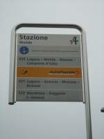 (147'769) - SNLL- + PostAuto-Haltestelle - Melide, Stazione - am 6.