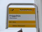 (149'092) - PostAuto-Haltestelle - Obersaxen, Friggahs - am 1. Mrz 2014