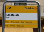 PostAuto/336052/149681---postauto-haltestelle---brig-stadtplatz (149'681) - PostAuto-Haltestelle - Brig, Stadtplatz - am 20. April 2014