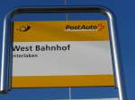 (155'350) - PostAuto-Haltestelle - Interlaken, West Bahnhof - am 23. September 2014