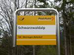 (161'001) - PostAuto-Haltestelle - Schwarzwaldalp - am 25.