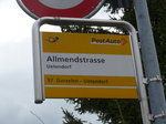 (170'142) - PostAuto-Haltestelle - Uetendorf, Allmendstrasse - am 16. April 2016