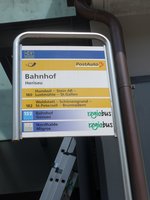 PostAuto/514064/172576---postautoregiobus-haltestelle---herisau-bahnhof (172'576) - PostAuto/Regiobus-Haltestelle - Herisau, Bahnhof - am 27. Juni 2016