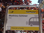 (172'833) - PostAuto-Haltestelle - Sion, Mathieu-Schiner - am 10.