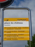 (172'965) - PostAuto-Haltestelle - Grandson, place du chteau - am 13.
