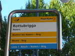 (173'682) - PostAuto-Haltestelle - Naters, Rottubrigga - am 7. August 2016