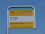 (174'866) - PostAuto-Haltestelle - Srenberg, Hirsegg - am 11.