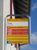 (175'392) - PostAuto-Haltestelle - Glovelier, Bahnhof - am 2.
