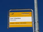 (178'103) - PostAuto-Haltestelle - Chandolin, Les Litettes - am 21.