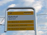 (182'489) - PostAuto-Haltestelle - Worb Dorf, Bahnhof - am 2. August 2017