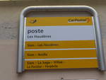 (184'093) - PostAuto-Haltestelle - Les Haudres, poste - am 24.