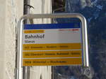 PostAuto/597661/187512---postauto-haltestelle---glarus-bahnhof (187'512) - PostAuto-Haltestelle - Glarus, Bahnhof - am 31. Dezember 2017