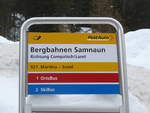 (188'782) - PostAuto-Haltestelle - Bergbahnen Samnaun - am 16. Februar 2018
