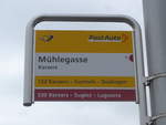 (189'827) - PostAuto-Haltestelle - Kerzers, Mhlegasse - am 1. April 2018