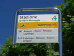 (193'808) - PostAuto-Haltestelle - Melano-Maroggia, Stazione - am 9.