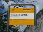 PostAuto/636892/194437---postauto-haltestelle---truemmelbach-truemmelbachfaelle (194'437) - PostAuto-Haltestelle - Trmmelbach, Trmmelbachflle - am 25. Juni 2018