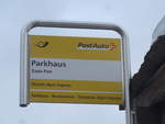 (201'340) - PostAuto-Haltestelle - Saas-Fee, Parkhaus - am 27.
