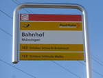 PostAuto/648064/201471---postauto-haltestelle---muensingen-bahnhof (201'471) - PostAuto-Haltestelle - Mnsingen, Bahnhof - am 4. Februar 2019