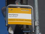 (209'003) - PostAuto-Haltestelle - Saas-Almagell, Dorfplatz - am 18.