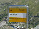(209'018) - PostAuto-Haltestelle - Mattmark - am 18.