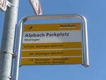 (226'254) - PostAuto-Haltestelle - Meiringen, Alpbach Parkplatz - am 10.