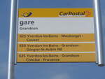 (227'269) - PostAuto-Haltestelle - Grandson, gare - am 15.