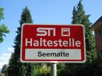 STI Thun/256462/128217---sti-haltestelle---huenibach-seematte (128'217) - STI-Haltestelle - Hnibach, Seematte - am 1. August 2010