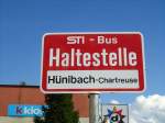 STI Thun/256463/128218---sti-haltestelle---huenibach-huenibach-chartreuse (128'218) - STI-Haltestelle - Hnibach, Hnibach-Chartreuse - am 1. August 2010