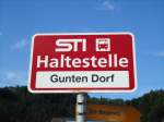STI Thun/256471/128226---sti-haltestelle---gunten-gunten (128'226) - STI-Haltestelle - Gunten, Gunten Dorf - am 1. August 2010