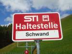 (133'864) - STI-Haltestelle - Eriz, Schwand - am 28.