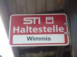 STI Thun/278342/134646---sti-haltestelle---wimmis-wimmis (134'646) - STI-Haltestelle - Wimmis, Wimmis - am 2. Juli 2011
