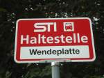 (136'618) - STI-Haltestelle - Fahrni, Wendeplatte - am 17. Oktober 2011